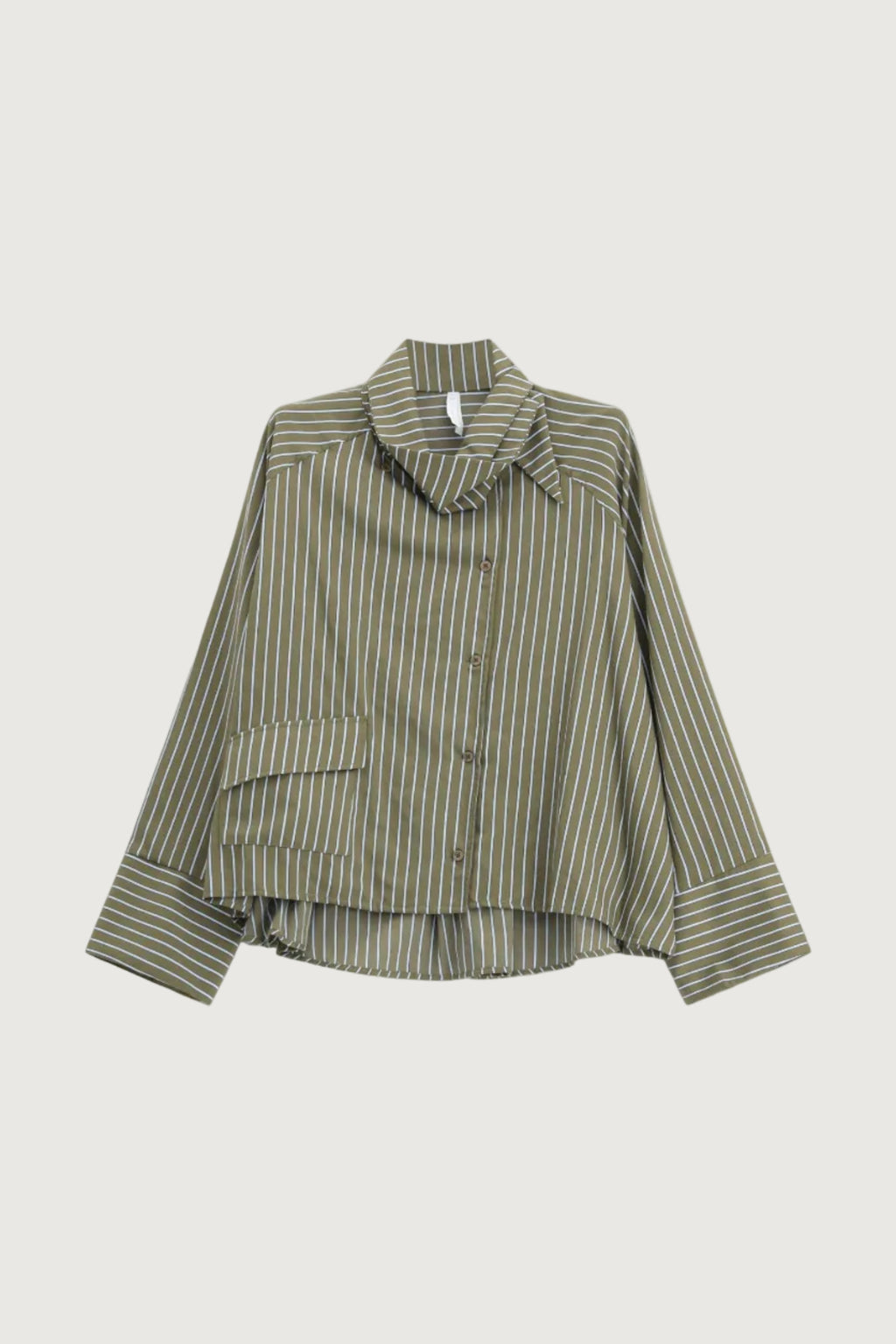 IMPERIAL - Chemise Oversize Col Lavallière Popeline Rayée