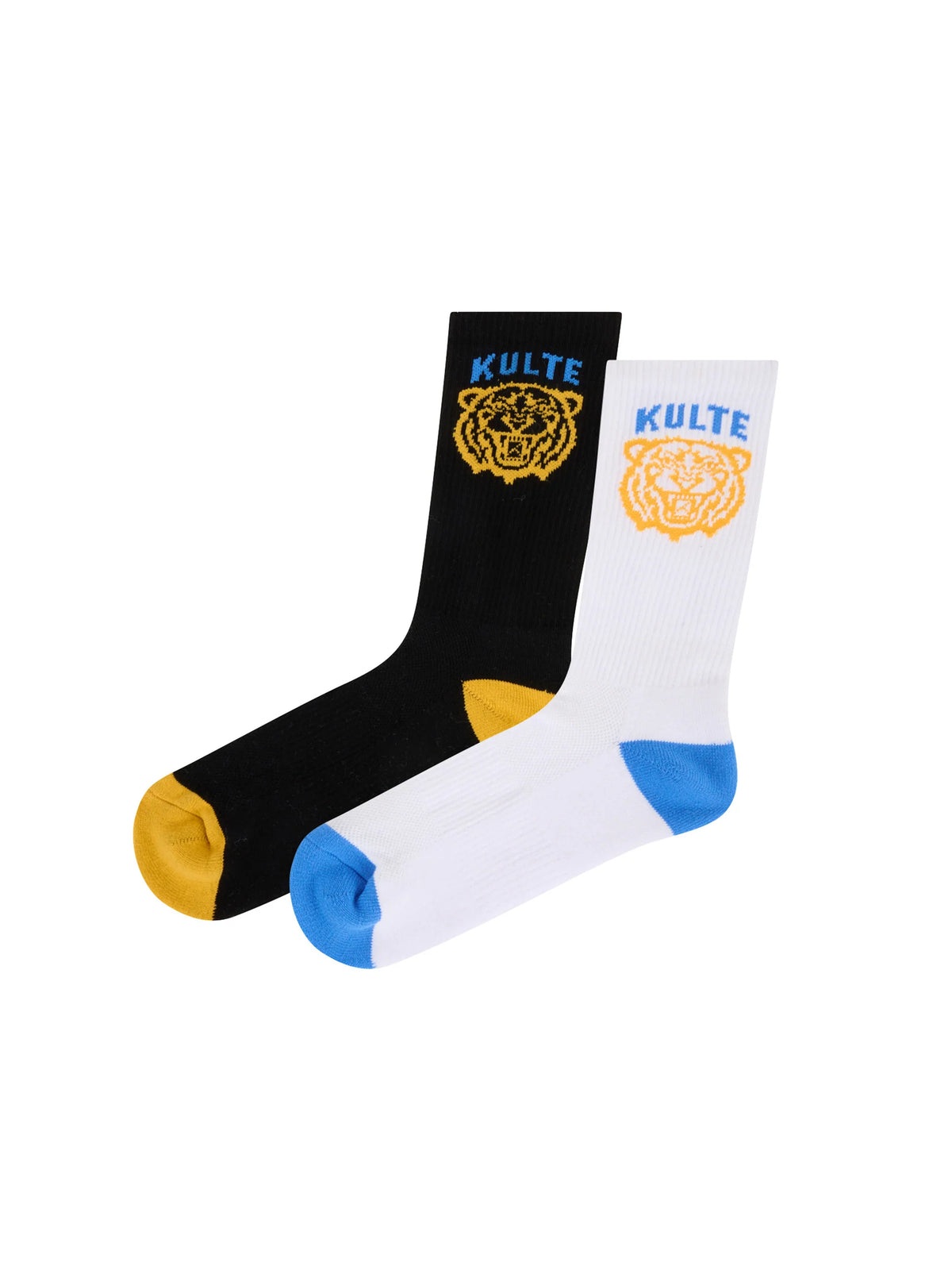 KULTE - Chaussettes Tiger Noir et Blanc Pack X2