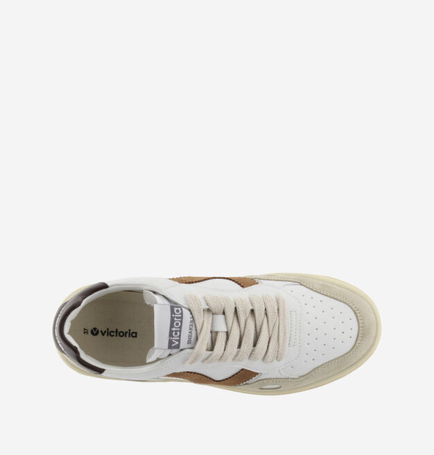 VICTORIA - Baskets Seul Effet Cuir Camel