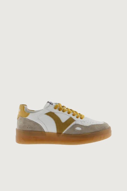 VICTORIA - Baskets Seul Effet Cuir Mostaza