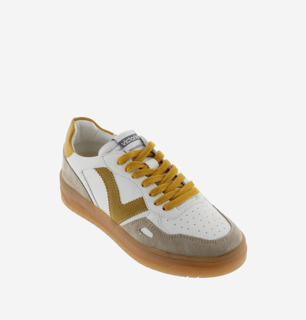 VICTORIA - Baskets Seul Effet Cuir Mostaza