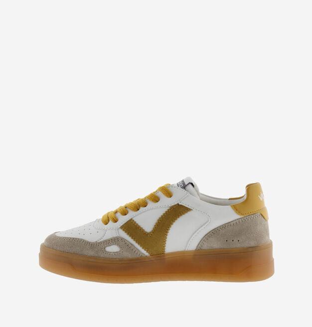 VICTORIA - Baskets Seul Effet Cuir Mostaza