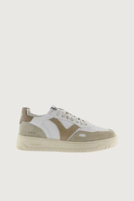 VICTORIA - Baskets Seul Effet Cuir Beige
