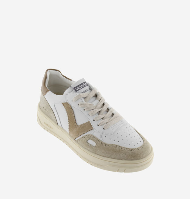 VICTORIA - Baskets Seul Effet Cuir Beige