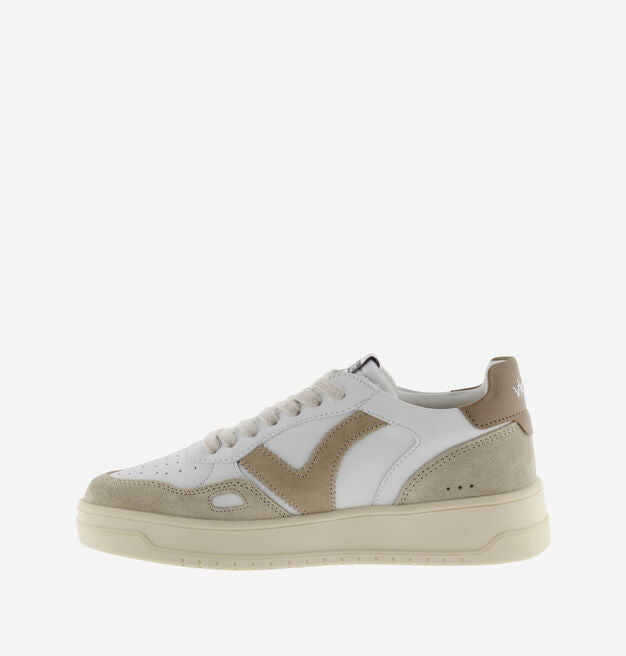 VICTORIA - Baskets Seul Effet Cuir Beige