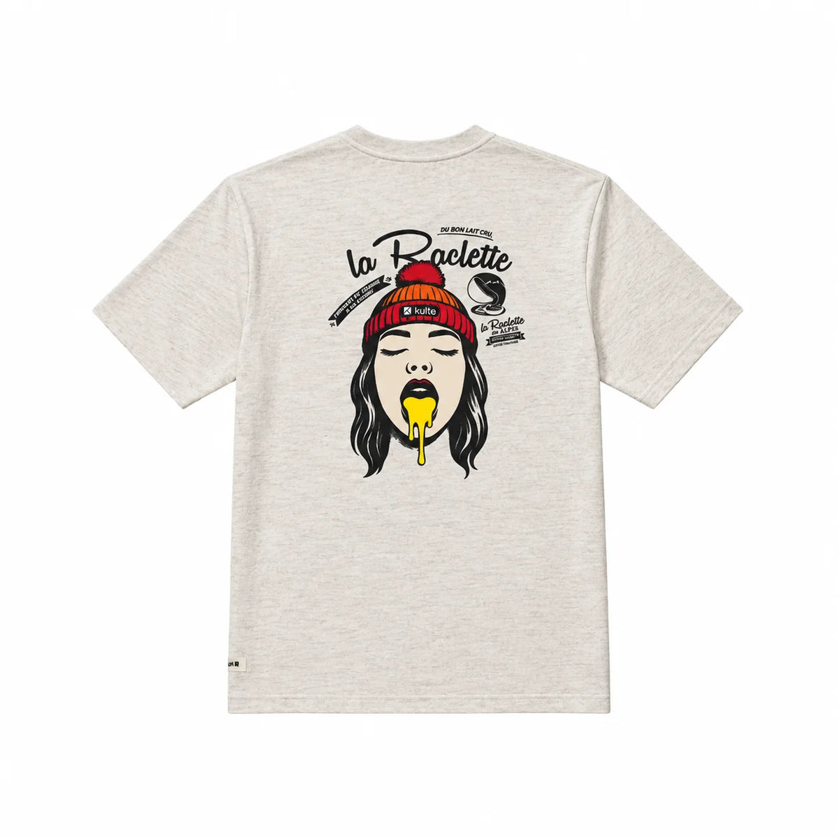 KULTE - T-Shirt Lait Cru Off White Chiné