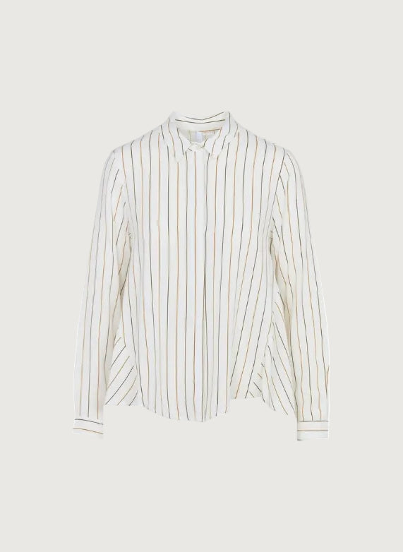 IMPERIAL – Chemise Evasée Col Classique Rayée Panna Moro