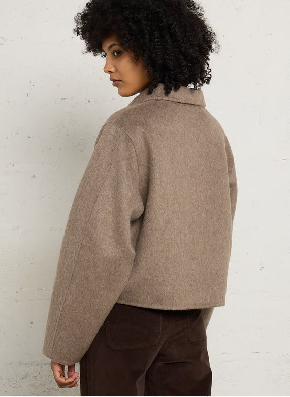IMPERIAL - Blouson court zippé à col pointe Anthracite
