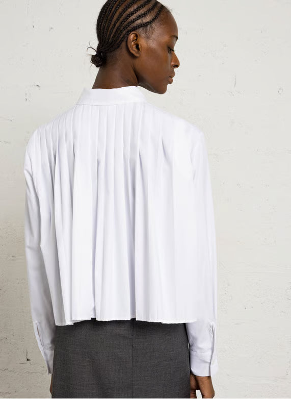 IMPERIAL - Chemise courte à poche poitrine blanche