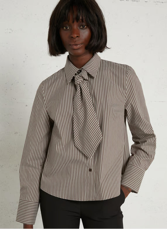 IMPERIAL - Chemise Rayée à Cravate en coton stretch