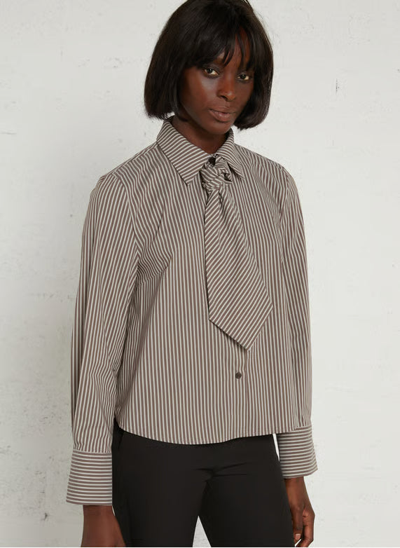 IMPERIAL - Chemise Rayée à Cravate en coton stretch