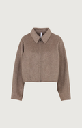 IMPERIAL - Blouson court zippé à col pointe Anthracite