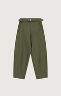 IMPERIAL - Pantalon ballon 3/4 taille haute ceinturé kaki