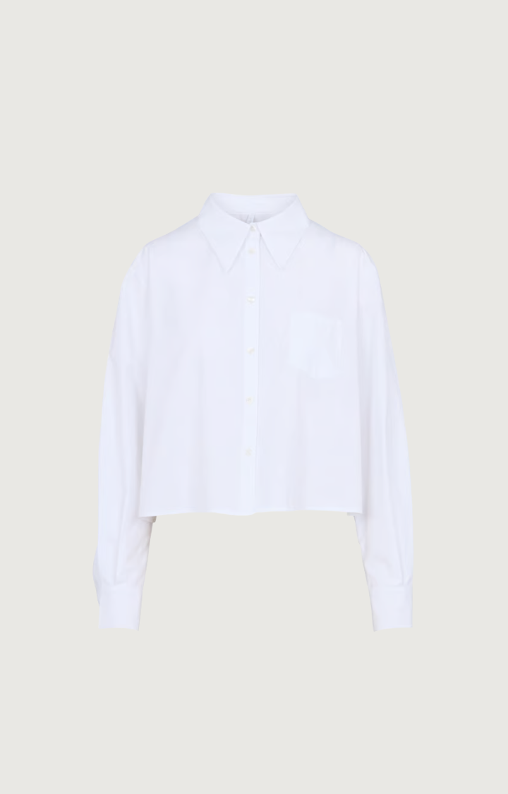 IMPERIAL - Chemise courte à poche poitrine blanche