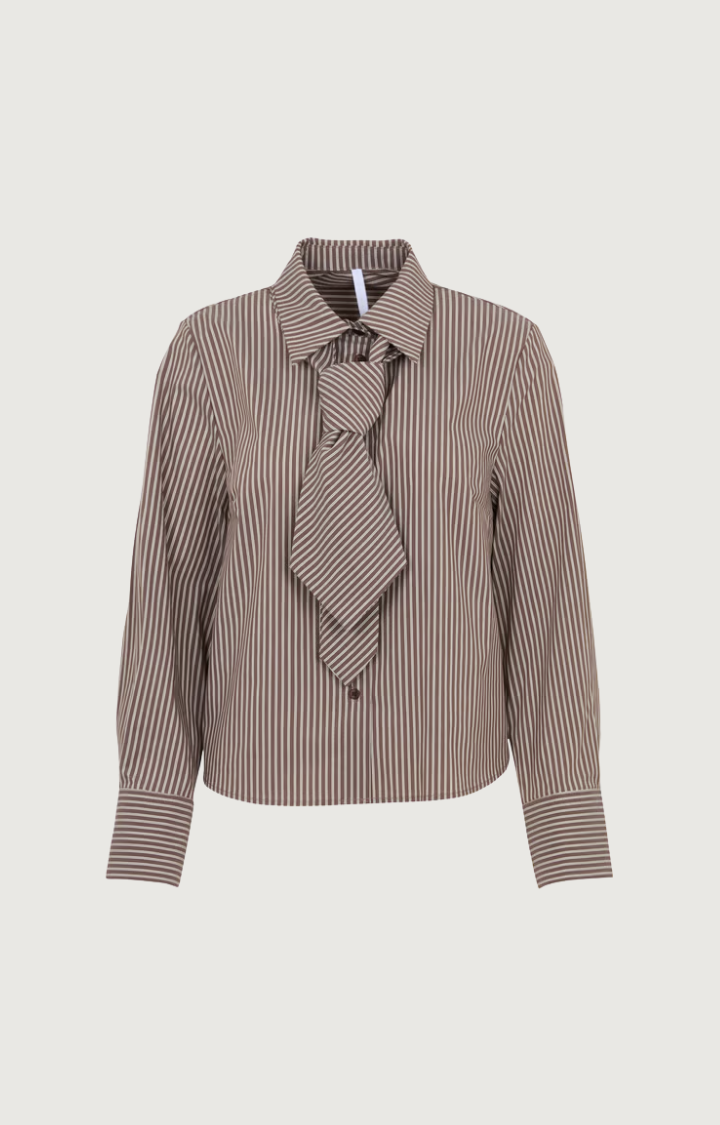 IMPERIAL - Chemise Rayée à Cravate en coton stretch