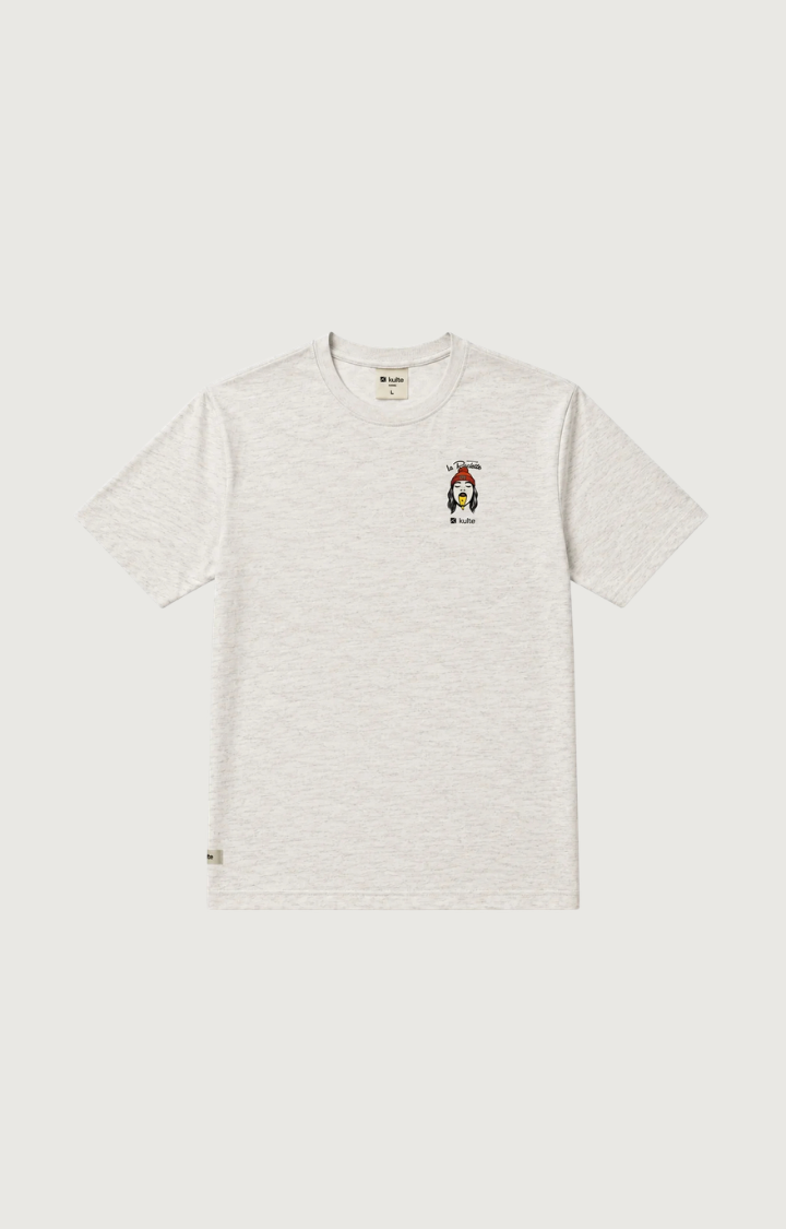 KULTE - T-Shirt Lait Cru Off White Chiné