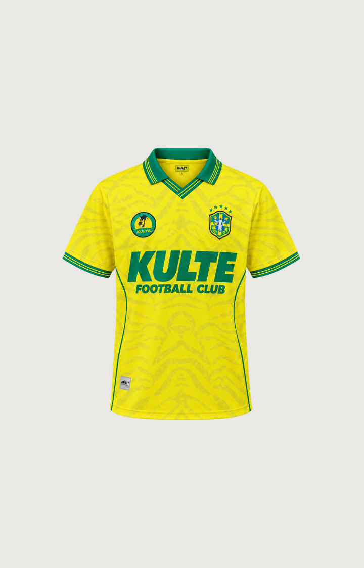 KULTE - Maillot Foot Kulte98 Brésil Jaune
