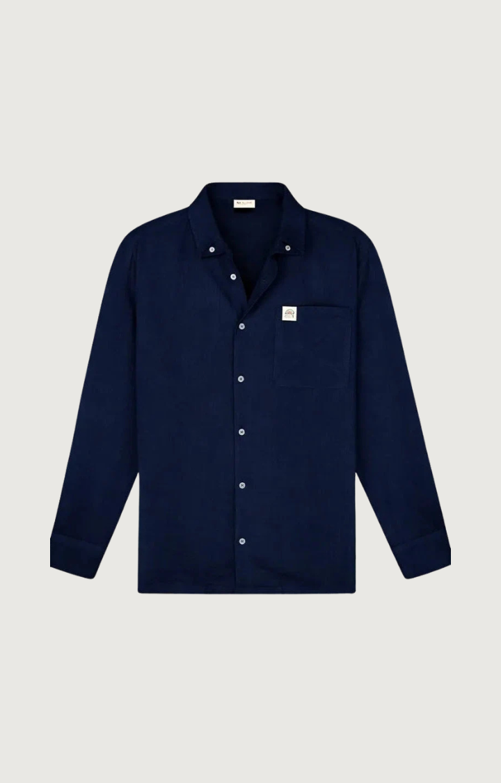 KULTE - Chemise Gaze Bleu Marine