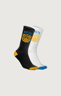 KULTE - Chaussettes Tiger Noir et Blanc Pack X2