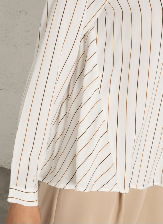 IMPERIAL – Chemise Evasée Col Classique Rayée Panna Moro