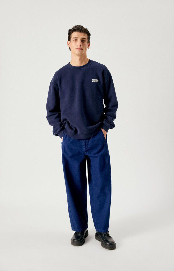 AMERICAN VINTAGE – Sweat Homme Plizzy Navy Vintage