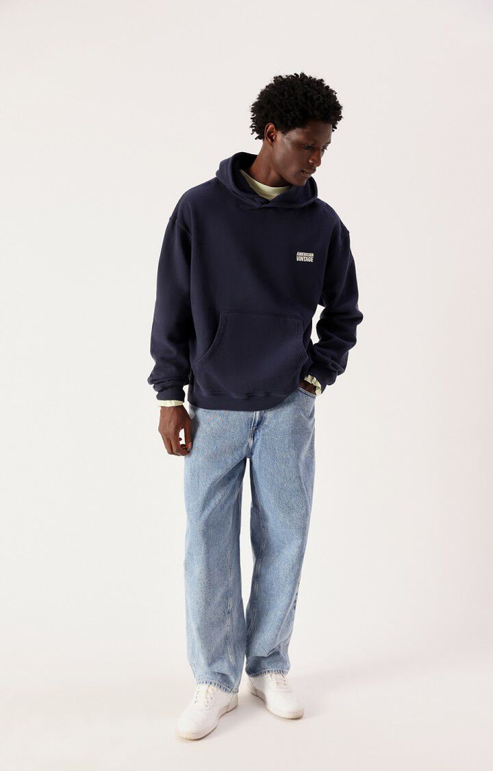 AMERICAN VINTAGE – Sweat à Capuche Homme Plizzy Navy Vintage