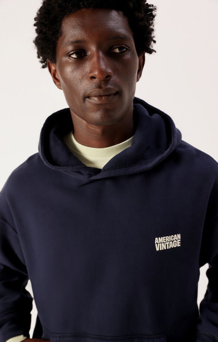 AMERICAN VINTAGE – Sweat à Capuche Homme Plizzy Navy Vintage