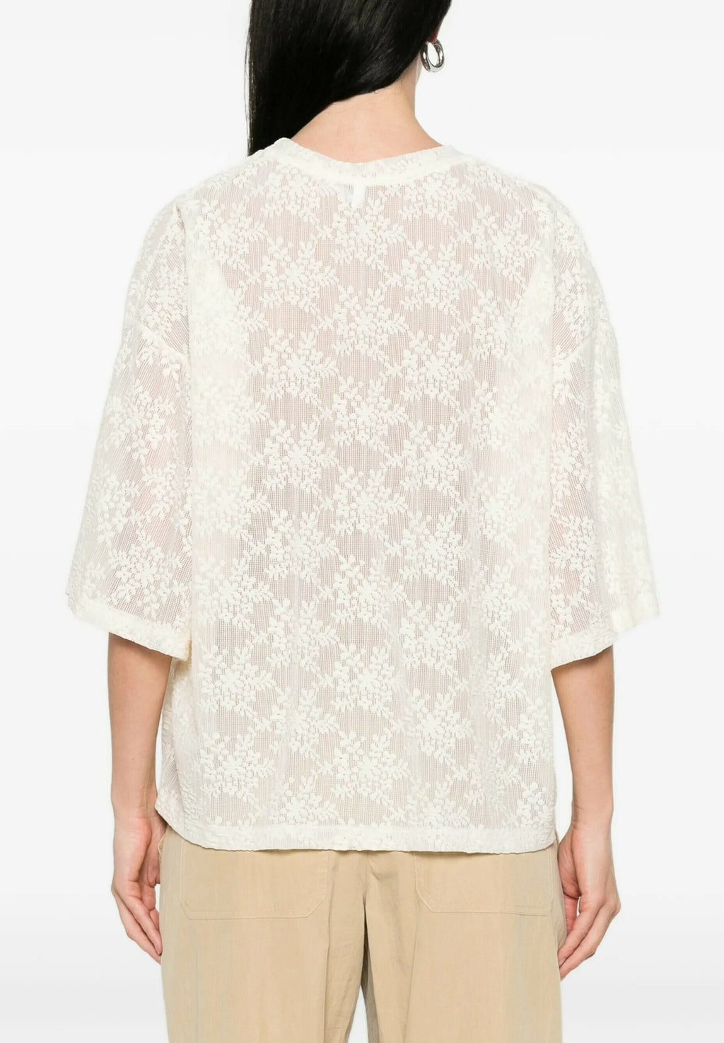 IMPERIAL – Tee-Shirt Col Rond en Dentelle