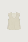 IMPERIAL - Top sans Manches Col V en Crêpe Satin