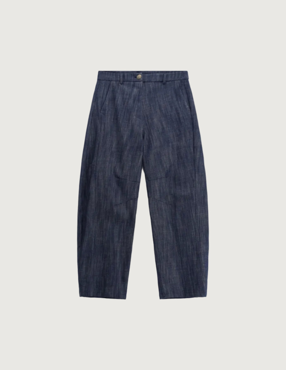 IMPERIAL - Pantalon Barrel Taille Haute en Denim