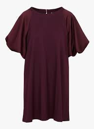 IMPERIAL – Robe Courte Trapèze à Manches Ballon en Satin