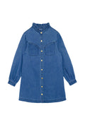 RAYANA – Robe Courte Trapèze en Jean Medium Stone