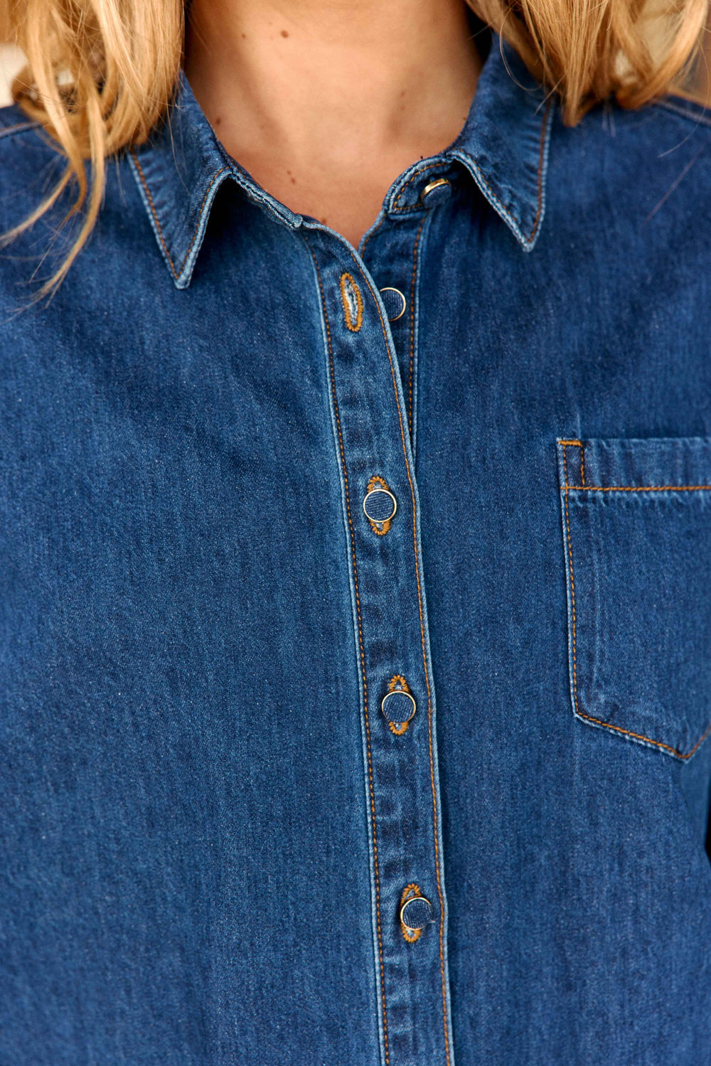 CHANICO – Chemise en Jean Bleu Wash