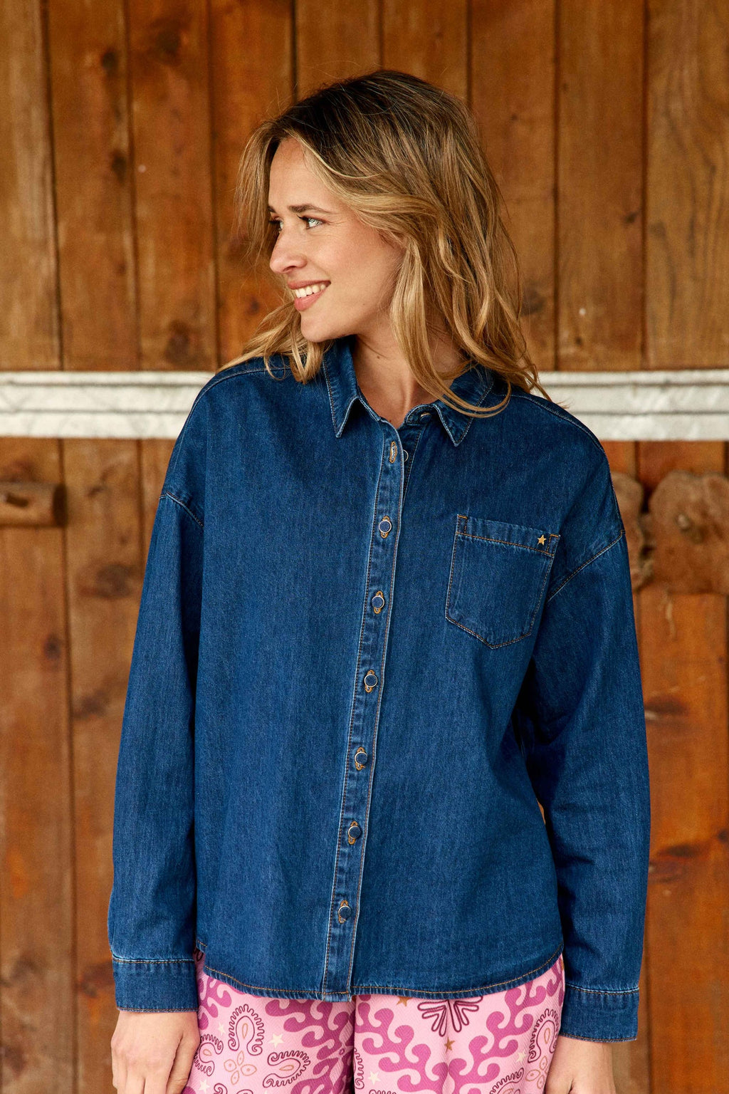 CHANICO – Chemise en Jean Bleu Wash