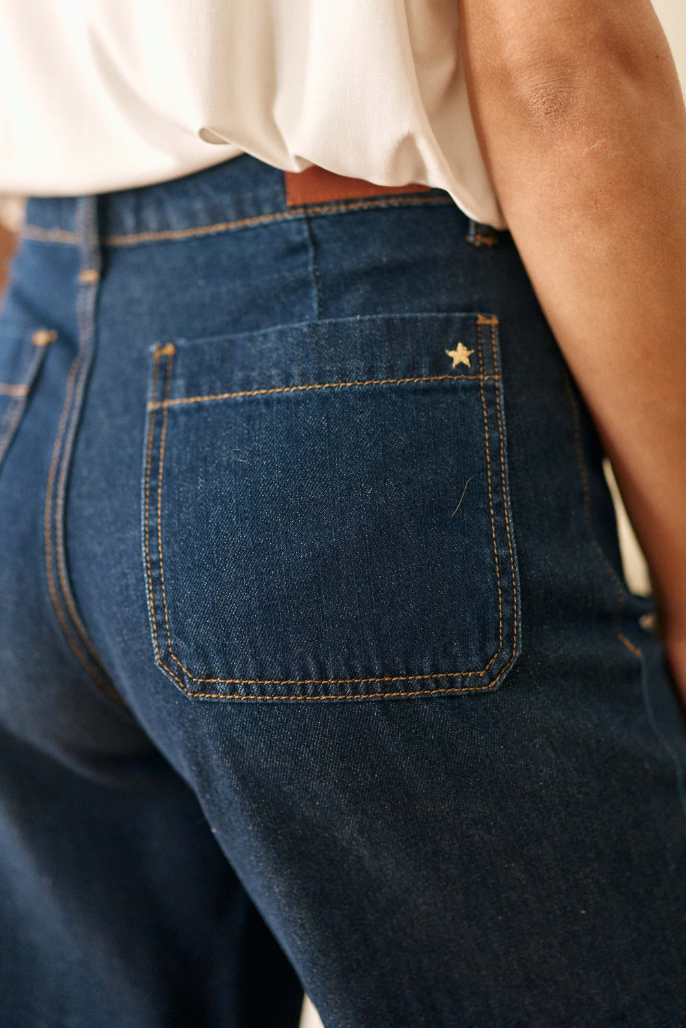 LA PETITE ÉTOILE – Jean Femme Atlanta Large 7/8ème Taille Haute