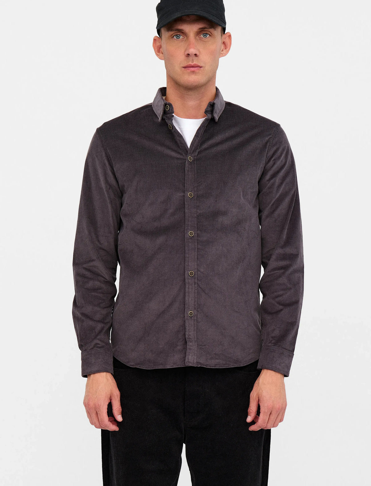 ANERKJENDT – Chemise en Velour Côtelé Akleif