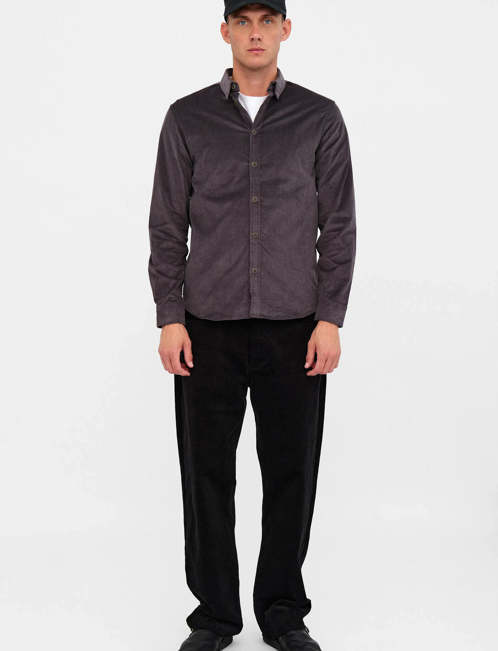 ANERKJENDT – Chemise en Velour Côtelé Akleif