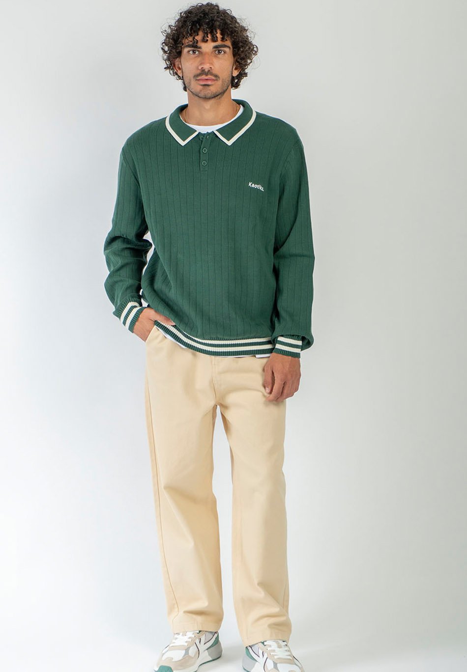 KAOTIKO – Pull Sweater Polo Unisex Green
