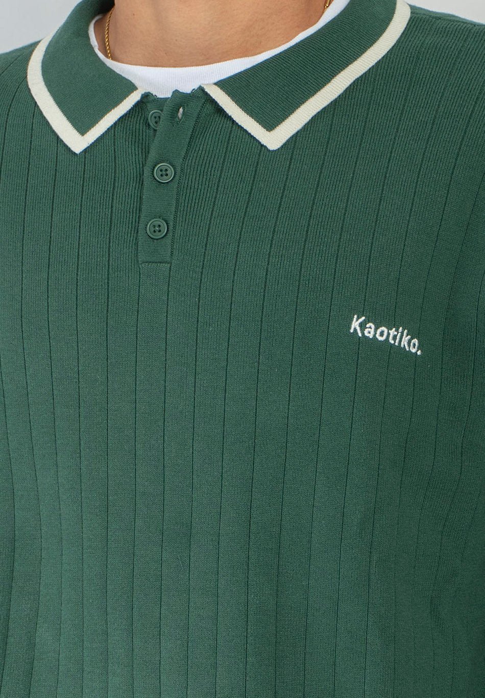 KAOTIKO – Pull Sweater Polo Unisex Green