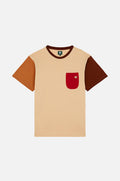 TRENDSPLANT – T-Shirt Color Block Gray Sand