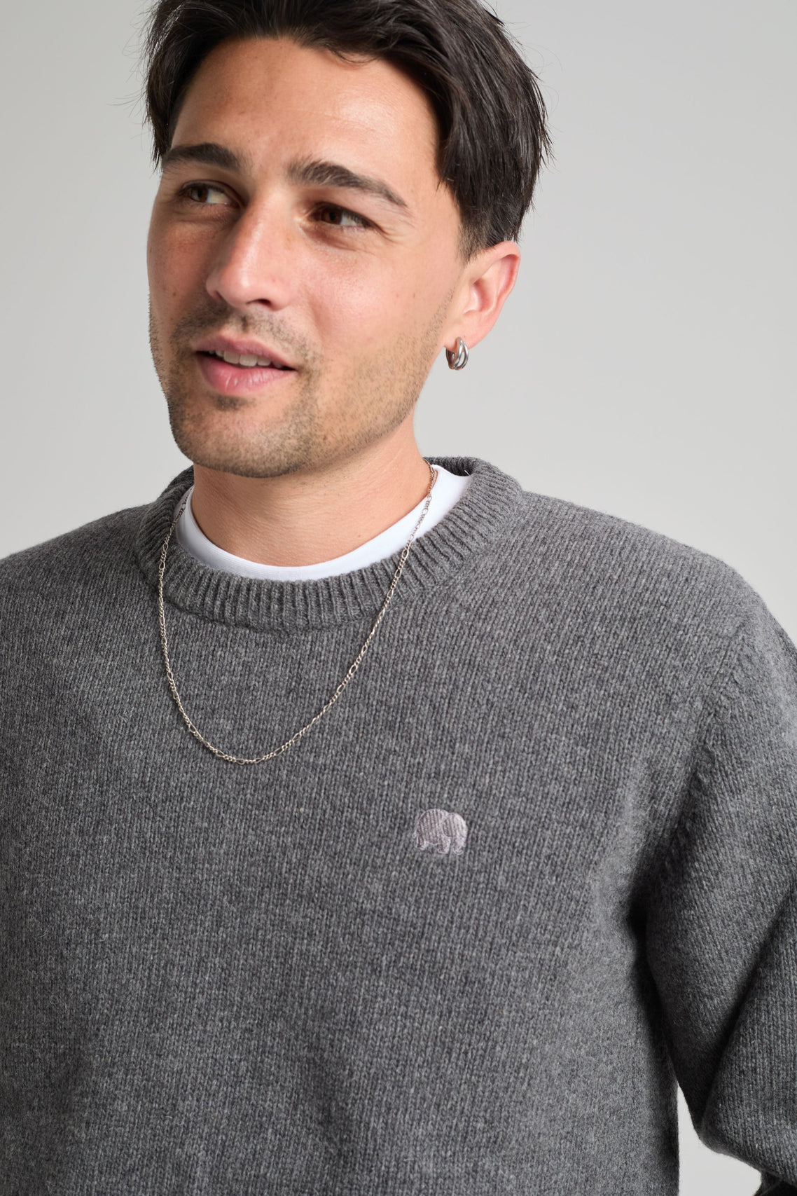 TRENDSPLANT – Pull en Maille Sella Knit Dark Heather Grey