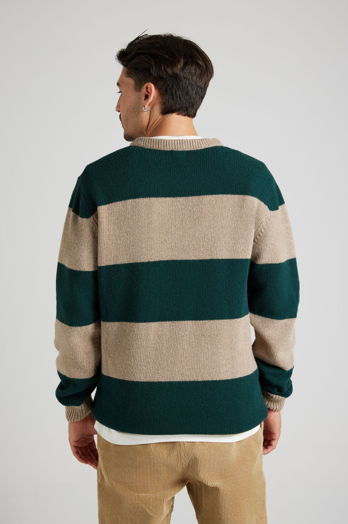 TRENDSPLANT – Pull en Maille Sella Knit Pine Green/Nomad Brown