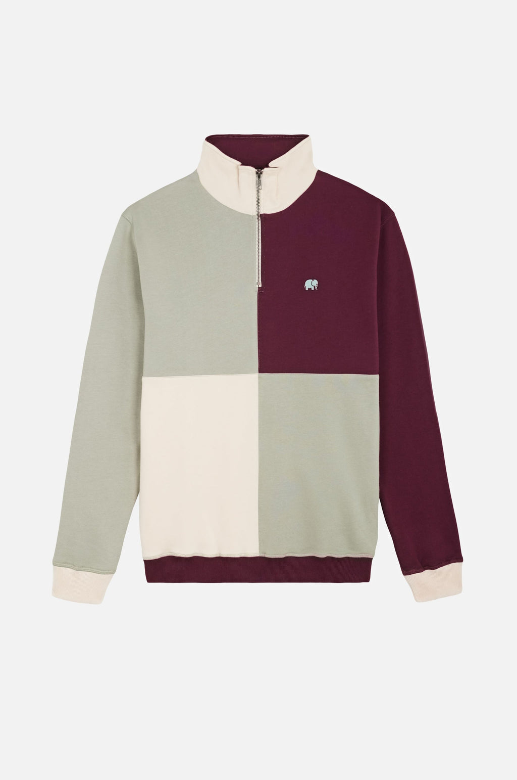TRENDSPLANT – Sweatshirt Color Block Quarter Zip