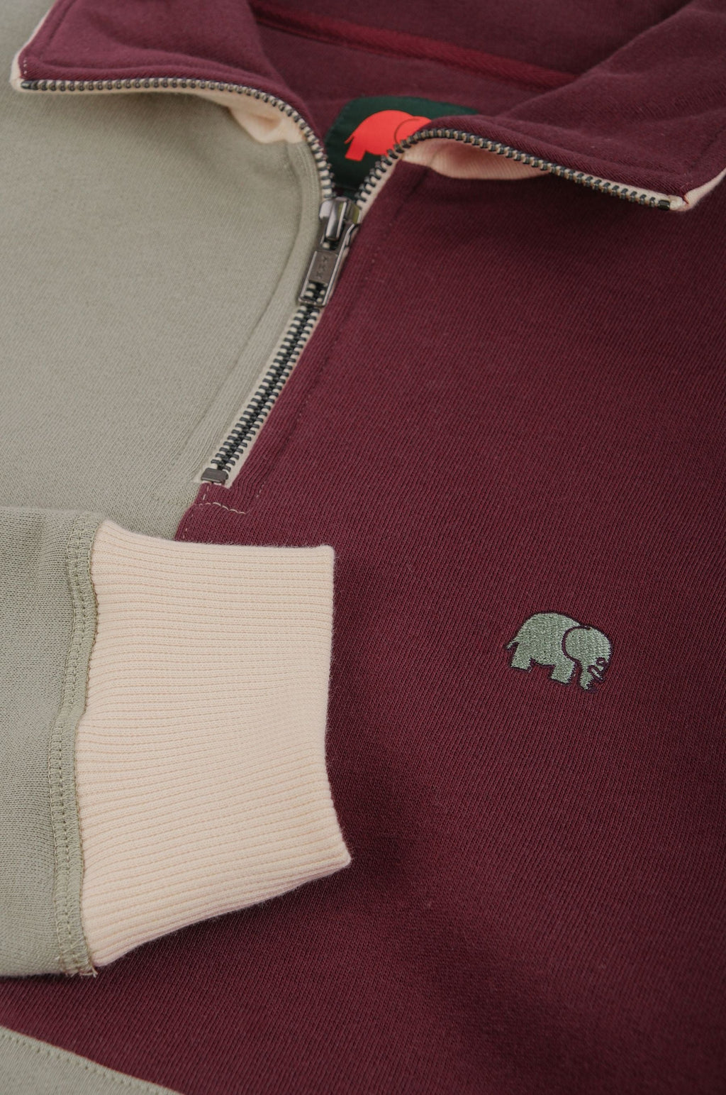 TRENDSPLANT – Sweatshirt Color Block Quarter Zip