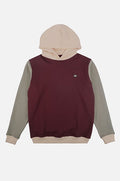 TRENDSPLANT – Sweatshirt à Capuche Color Block Nightfall Ruby