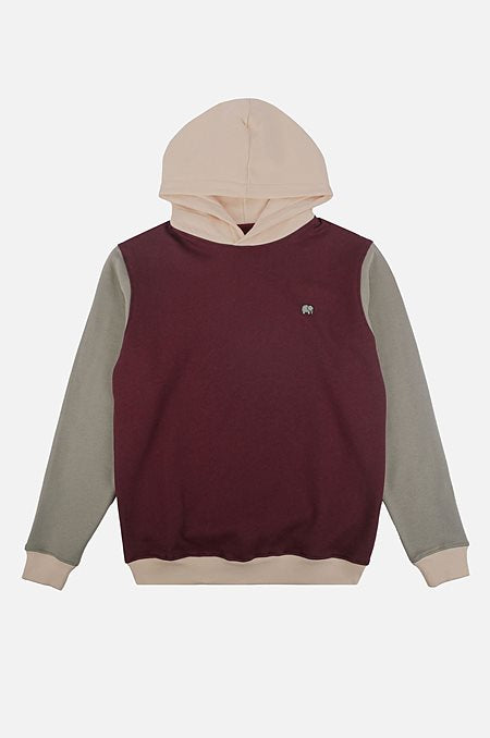 TRENDSPLANT – Sweatshirt à Capuche Color Block Nightfall Ruby