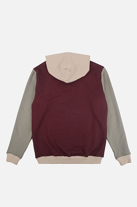 TRENDSPLANT – Sweatshirt à Capuche Color Block Nightfall Ruby