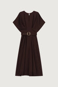 IMPERIAL – Robe Longue Manches Chauve-Souris Ceinturée