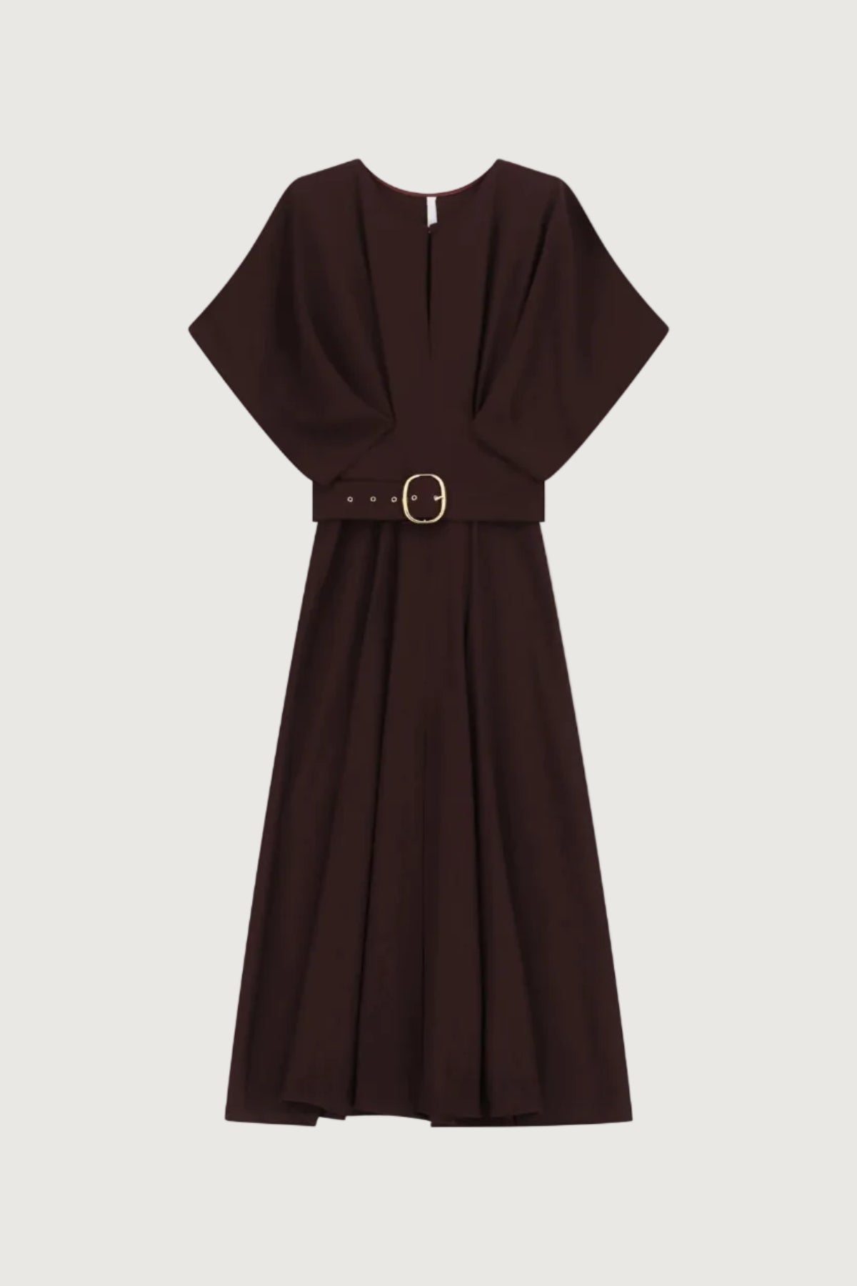 IMPERIAL – Robe Longue Manches Chauve-Souris Ceinturée