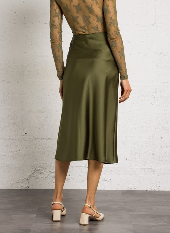 IMPERIAL – Jupe Midi Taille Haute à Coupe Evasée
